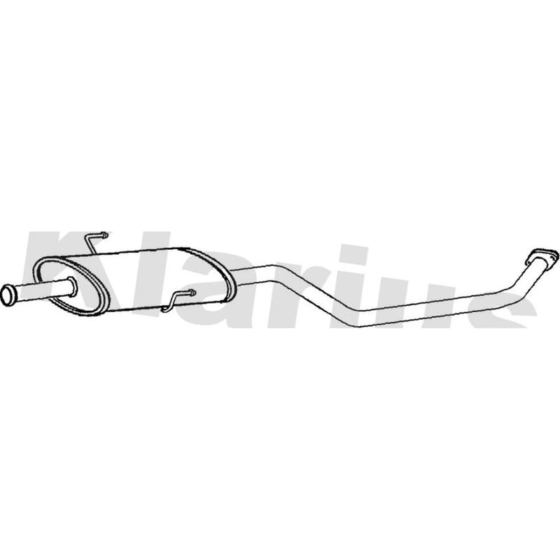 Klarius Box With Centre Pipe Centre fits Hyundai Matrix 2001-2010 1.5 1.6 1.8