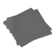 Sealey Polypropylene Floor Tile 400 x 400mm Grey Treadplate Pack of 9 FT3G Sealey - Dynamic Drive