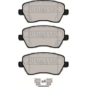 Juratek Front Brake Pad Set fits Opel Agila B 2008-2014 1.0 1.2 1.3