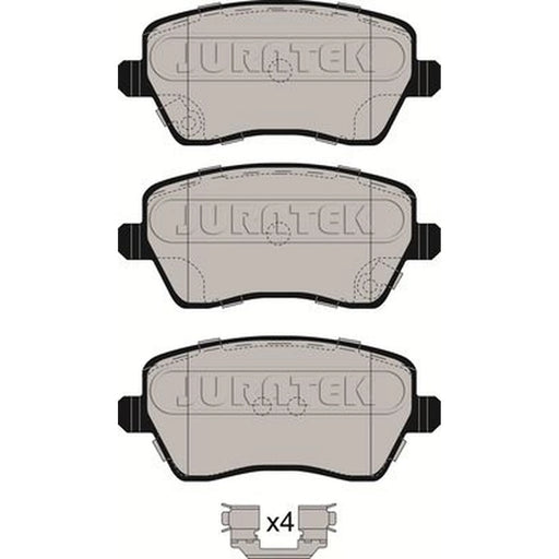 Juratek Front Brake Pad Set fits Opel Agila B 2008-2014 1.0 1.2 1.3