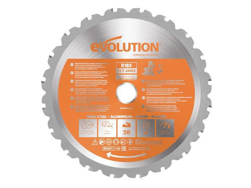 Evolution Multi-Material Mitre Saw Blade 185 x 20mm x 20T Evolution - Dynamic Drive