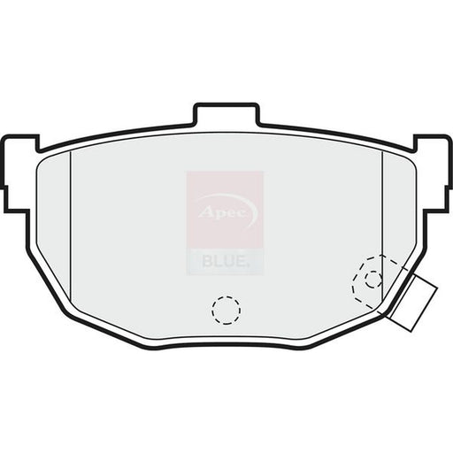 Apec Rear Brake Pad Set fits Hyundai Coupe I 1996-2002 1.6 2.0