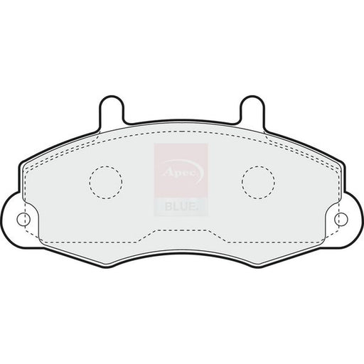 Apec Front Brake Pad Set fits Ford Transit 1991-2000 2.0 2.5