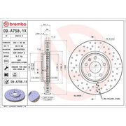 Brembo 2 x / Front Brake Discs 09.A758.1X-x2