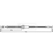 Borg & Beck Brake Hydraulic Hose Line Front Right BBH8449
