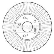 Borg & Beck Front Brake Vented Discs & Pads fits Honda Accord VII 2003-2008 2.4