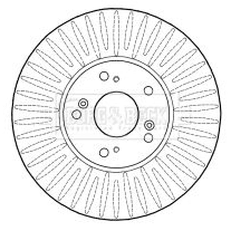 Borg & Beck Front Brake Vented Discs & Pads fits Honda Accord VII 2003-2008 2.4