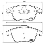 Brembo Front Brake Pad Set fits Citroën C4 Grand Picasso I 2006-2013 1.6 1.8 2.0