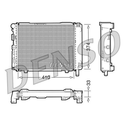 Denso Engine Radiator fits Mercedes-Benz 124 1984-1993 124.021 124.023 124.043