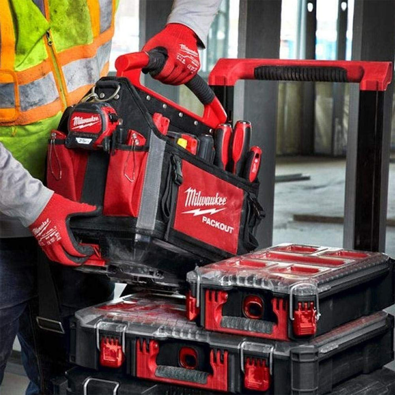 Milwaukee 0 932464084 PACKOUT Tote Tool Bag 25cm, Red Milwaukee - Dynamic Drive