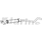 Klarius Box With Centre Pipe Centre fits Opel Astra H 2004-2010 1.6 1.8