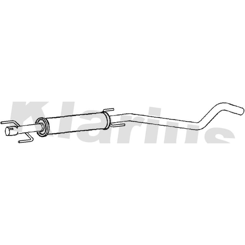 Klarius Box With Centre Pipe Centre fits Opel Zafira Family B 2005-2015 1.6 1.8