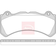 Apec Front Brake Pad Set fits Volvo S60 II 2015-2018 2.0