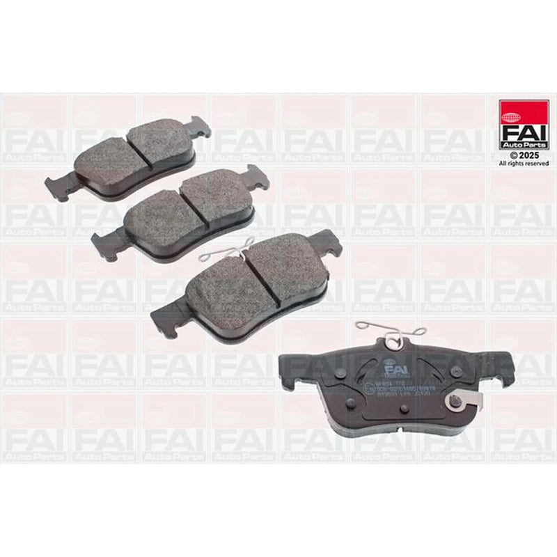 FAI Rear Brake Pad Set fits Ford Galaxy III 2015-2023 1.5 2.0