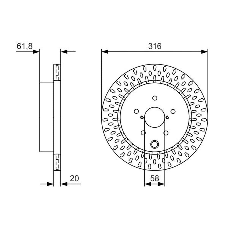 Bosch Rear Brake Vented Discs & Pads fits Subaru Impreza 2008-2013 2.5