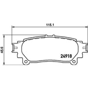 Mintex Front & Rear Pads fits Lexus Rx 2008-2015