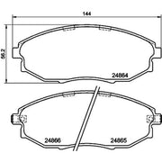 DON Front Brake Pad Set fits Chevrolet Epica 2005-2011 2.0 2.5