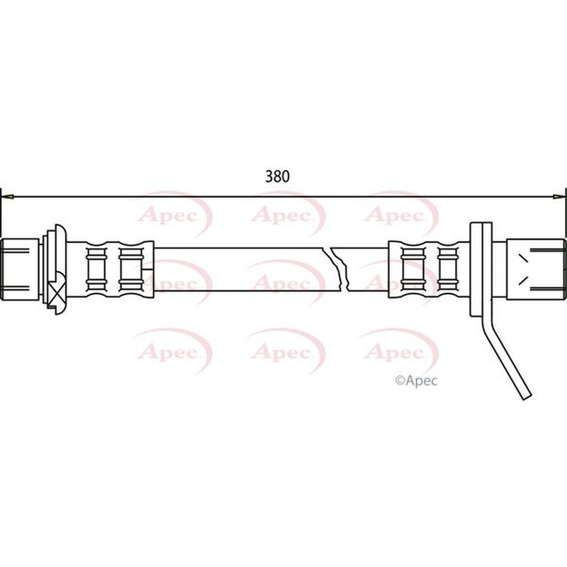 Apec Brake Hydraulic Hose Line Rear Left fits Toyota Avensis 1997-2003