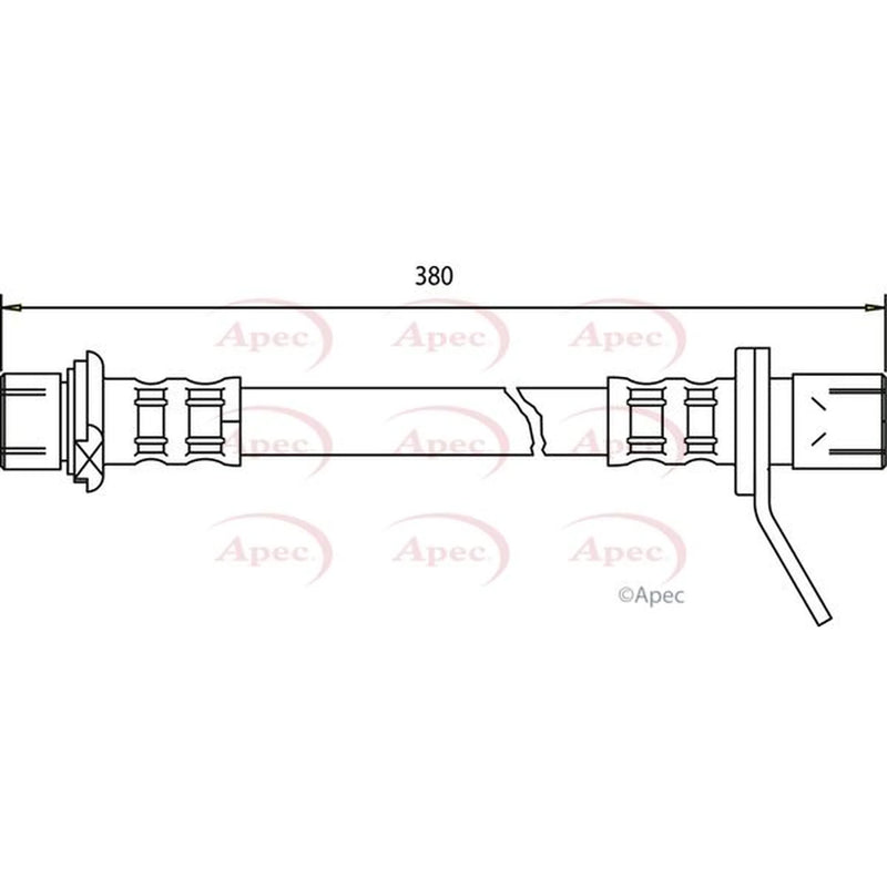 Apec Brake Hydraulic Hose Line Rear Left HOS3009