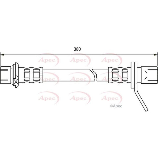 Apec Brake Hydraulic Hose Line Rear Left fits Toyota Avensis 1997-2003