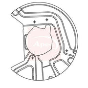 Apec Brake Disc Splash Guard Front Right fits BMW X3 2003-2011 2.0 2.5 3.0