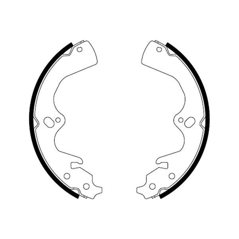 Mintex Brake Shoe Set Axle Kit fits Kia Retona Closed Off-Road Vehicle 1999-2001