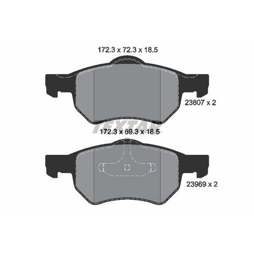 Textar Front Brake Pad Set 2380701
