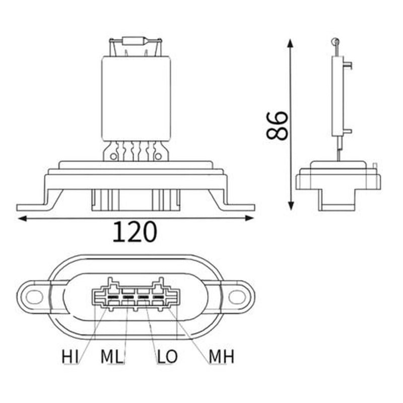 Mahle Heater Blower Resistor ABR 174 000S