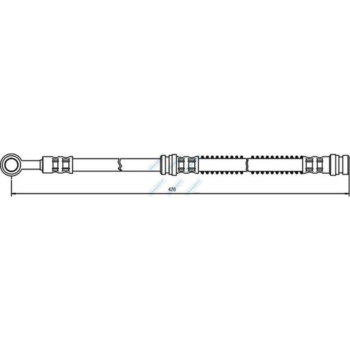 Apec Brake Hydraulic Hose Line Front fits Mitsubishi Carisma 1995-2006