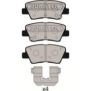 Juratek Front & Rear Brake Discs & Pads fits Kia Rio IV 2017 on 1.4 1.6