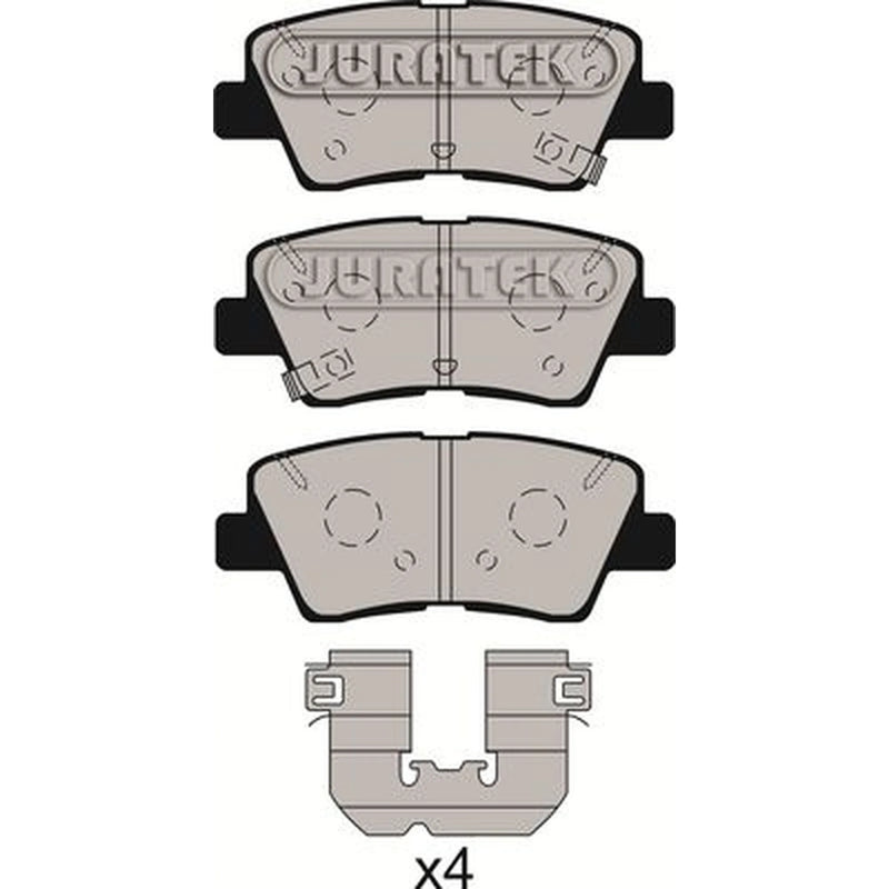 Juratek Rear Brake Pad Set fits Hyundai Bayon 2021 on 1.0