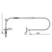 Bosch Handbrake Cable Front fits Mercedes-Benz A-Class 1997-2004
