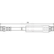 Apec Brake Hydraulic Hose Line Rear fits Audi A3 2003-2013