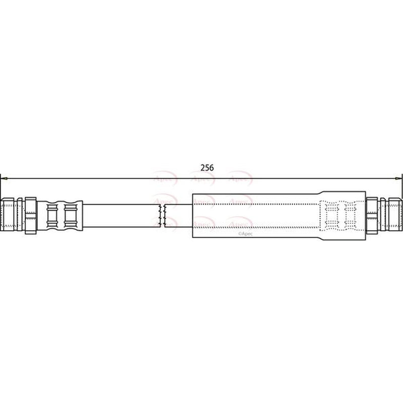 Apec Brake Hydraulic Hose Line Rear fits Audi A3 2003-2013