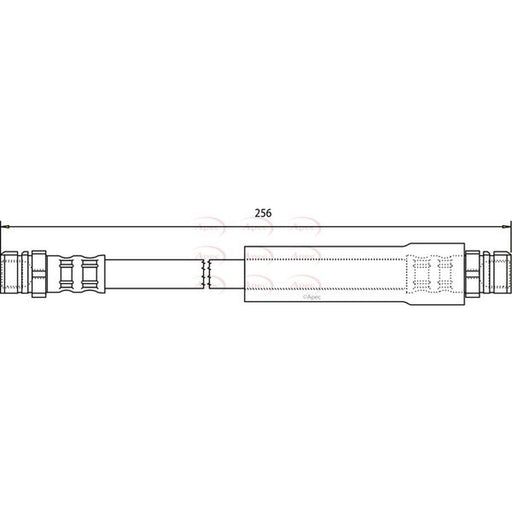 Apec Brake Hydraulic Hose Line Rear fits Audi A3 2003-2013