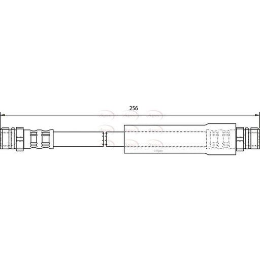 Apec Brake Hydraulic Hose Line Rear HOS3696