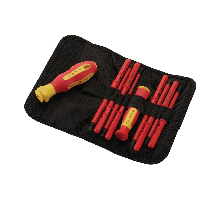 Draper XP1000 VDE Interchangeable Blade Screwdriver Set (10 Piece) 05721 Draper - Dynamic Drive