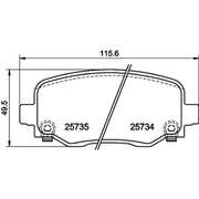 Mintex Front & Rear Pads fits Jeep Cherokee 2013-2018 2.0 2.2 2.4 3.2