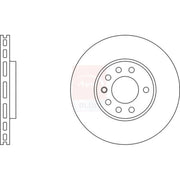 Apec 2 x Vented Front Brake Discs SDK6105-x2
