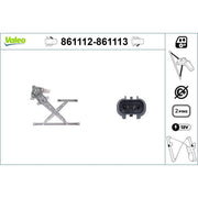 Valeo Electric Window Regulator Lifter Left Front 861112