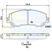 Comline Front & Rear Brake Discs & Pads fits Nissan X-Trail III 2013 on 2.5