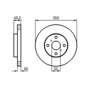 Bosch Front Brake Discs & Pads fits Toyota Yaris/Vitz 2001-2005 1.0 1.3 1.4