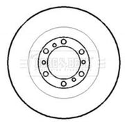Borg & Beck Front & Rear Brake Discs & Pads fits Mitsubishi Pajero 1990-2000