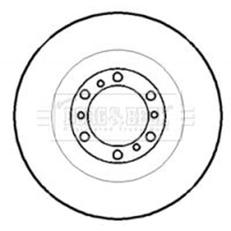 Borg & Beck Front & Rear Brake Discs & Pads fits Mitsubishi Pajero 1990-2000
