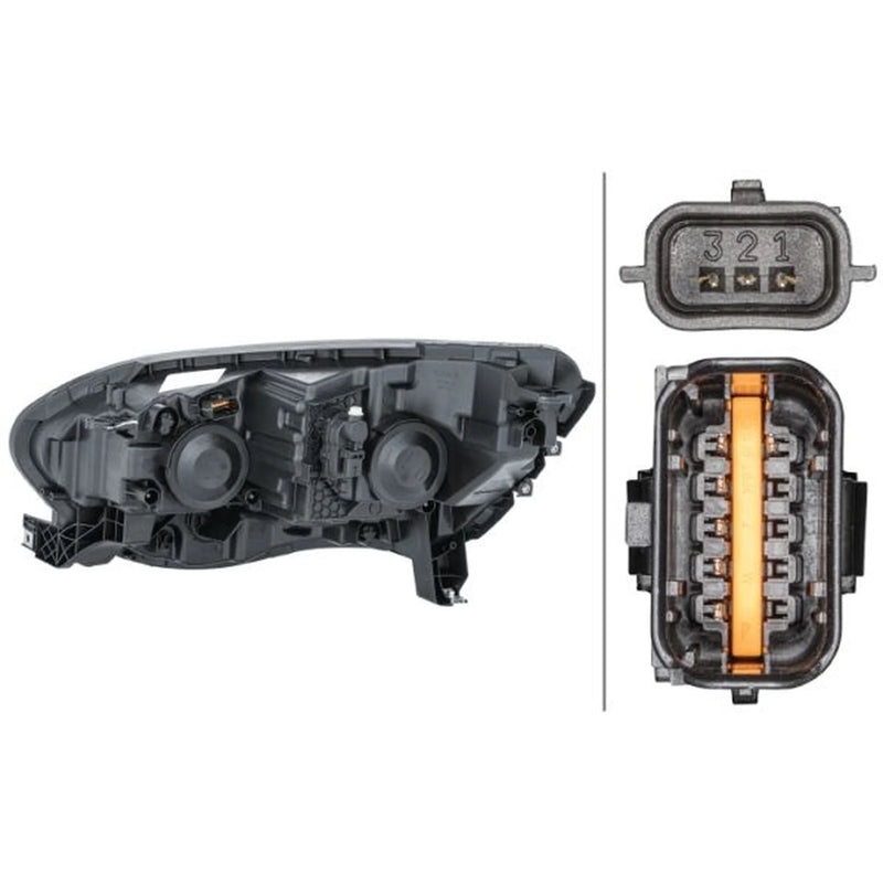 Hella Headlight Headlamp PY21W Right 1LL 012 293-441
