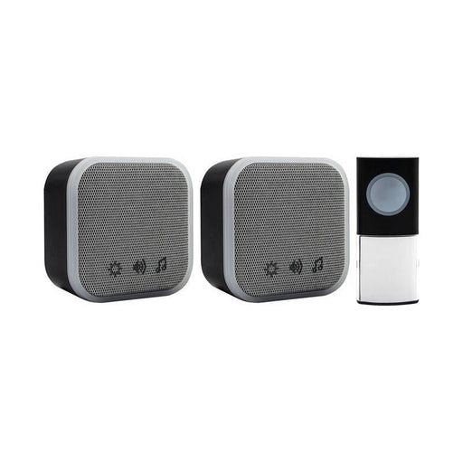 Uni-Com Portable and Plug-In Door Chime Set, Black Uni-Com - Dynamic Drive