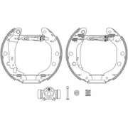 Mintex Brake Shoe Set Axle Kit fits Nissan Kubistar 2003-2009 1.2 1.5 1.6