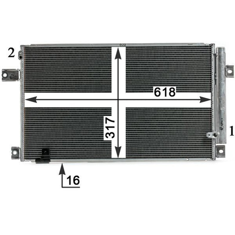 Mahle Air Conditioning Condenser fits Toyota Avensis 2005-2008 2.0 2.2
