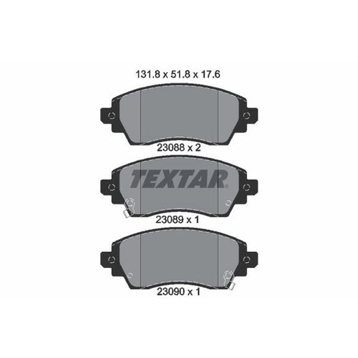 Textar Front Brake Pad Set 2308801
