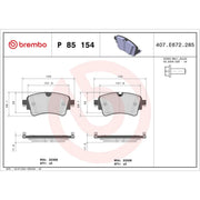 Brembo Front & Rear Pads fits Audi A6 C8 2018-2019